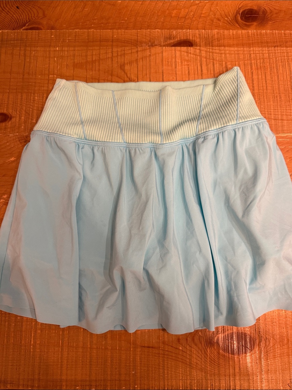 aerie Light Blue Pleated Skater Skirt